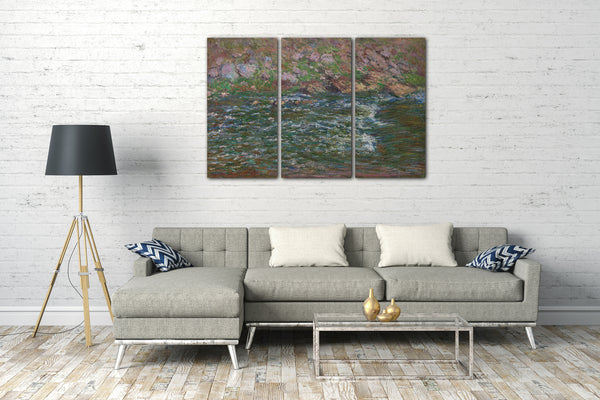 Leinwandbild Claude Monet - Stromschnellen an der Petite Creuse bei Fresselines