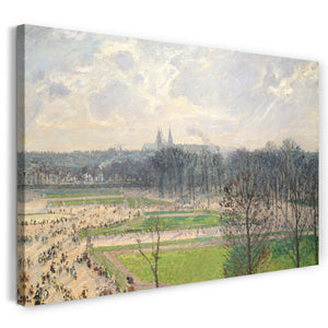 Leinwandbild Camille Pissarro - Der Garten der Tuilerien an einem Winternachmittag
