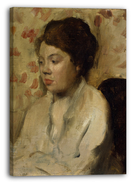 Leinwandbild Edgar Degas - Portrait einer jungen Frau