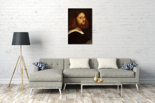 Leinwandbild Tizian - Portrait eines Mannes