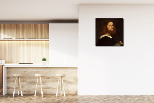 Leinwandbild Tizian - Portrait eines Mannes