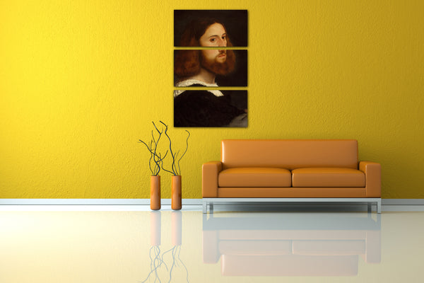 Leinwandbild Tizian - Portrait eines Mannes