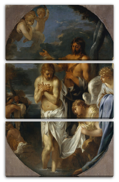 Leinwandbild Sébastien Bourdon - Die Taufe Christi
