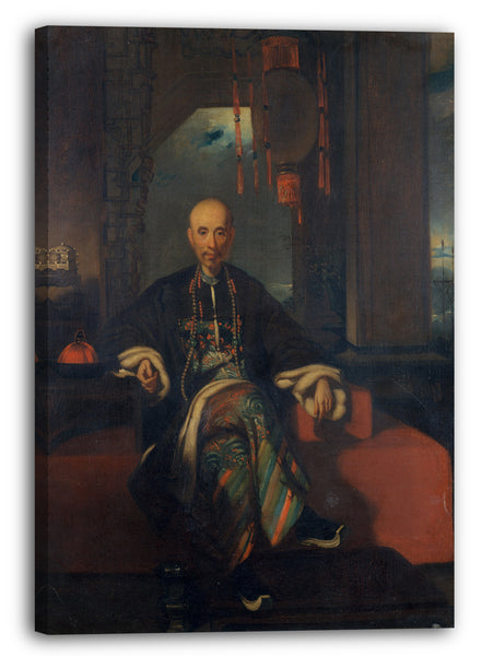 Leinwandbild Stil von George Chinnery - Houqua