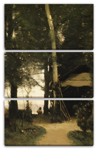 Leinwandbild Camille Corot - Die Ufer der Seine bei Conflans