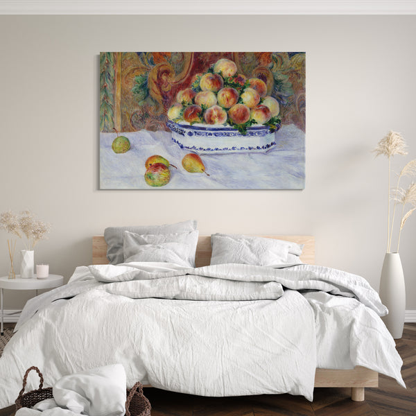 Leinwandbild Auguste Renoir - Stillleben mit Pfirsichen