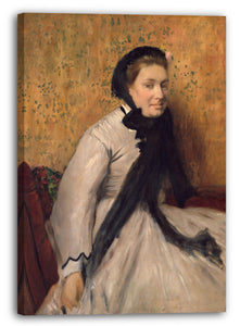Leinwandbild Edgar Degas - Portrait einer Frau in Grau
