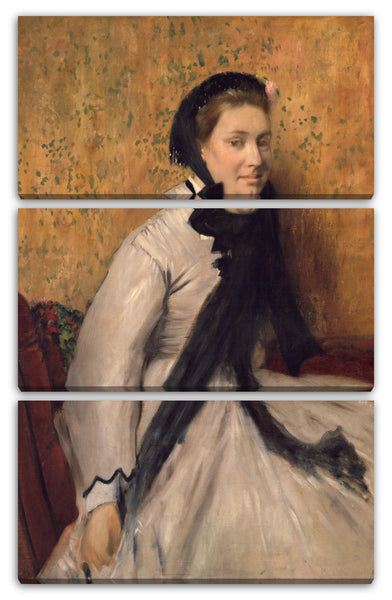 Leinwandbild Edgar Degas - Portrait einer Frau in Grau