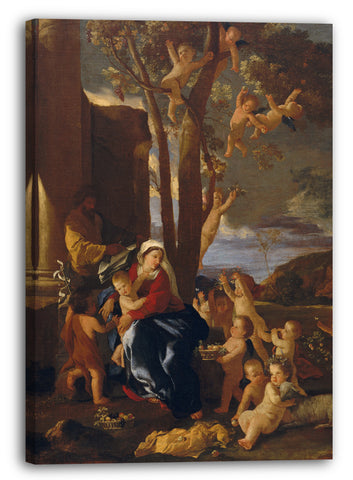 Leinwandbild Nicolas Poussin - Die Rast auf der Flucht nach Ägypten