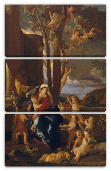 Leinwandbild Nicolas Poussin - Die Rast auf der Flucht nach Ägypten