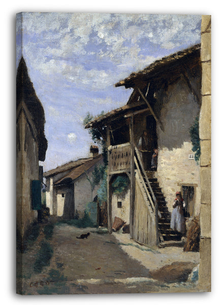 Leinwandbild Camille Corot - Eine Dorfstraße: Dardagny