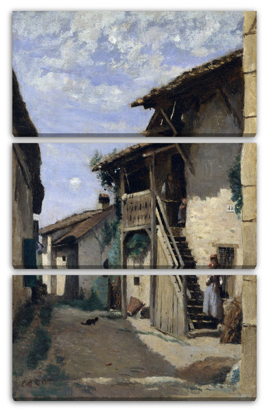 Leinwandbild Camille Corot - Eine Dorfstraße: Dardagny