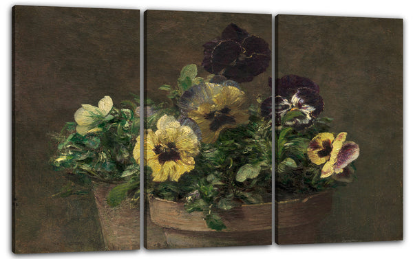 Leinwandbild Henri Fantin-Latour - Eingetopfte Stiefmütterchen