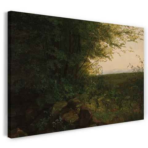 Leinwandbild August Heinrich - Am Rande des Waldes