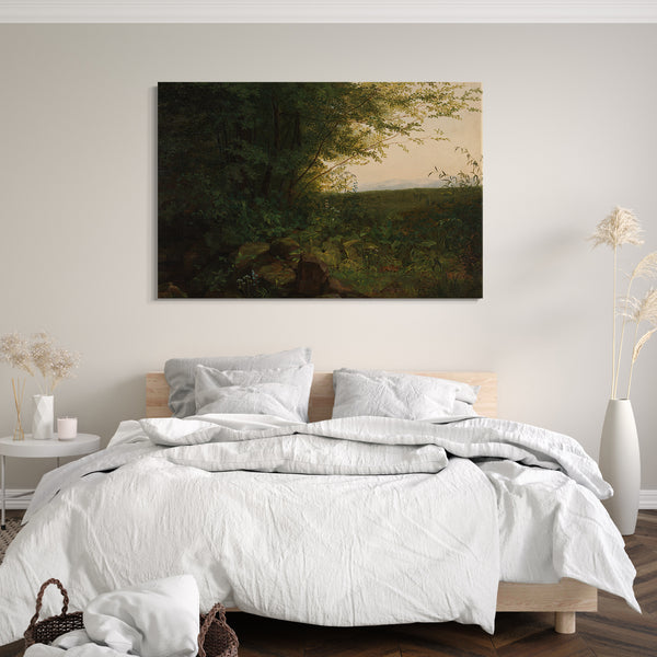 Leinwandbild August Heinrich - Am Rande des Waldes