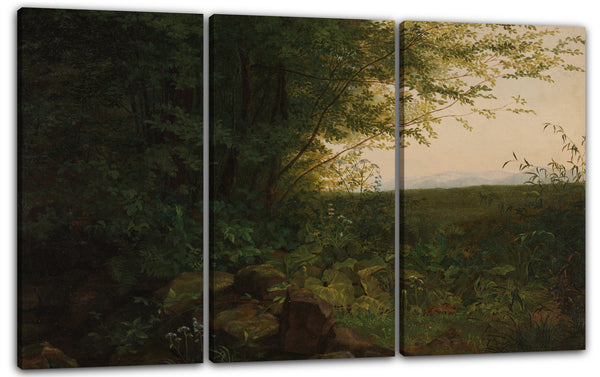 Leinwandbild August Heinrich - Am Rande des Waldes