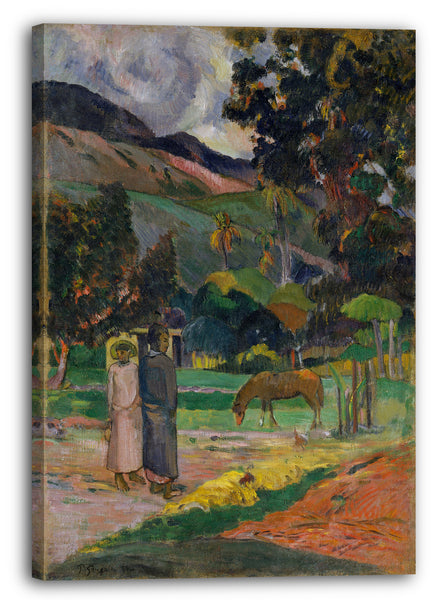 Leinwandbild Paul Gauguin - Tahitianische Landschaft