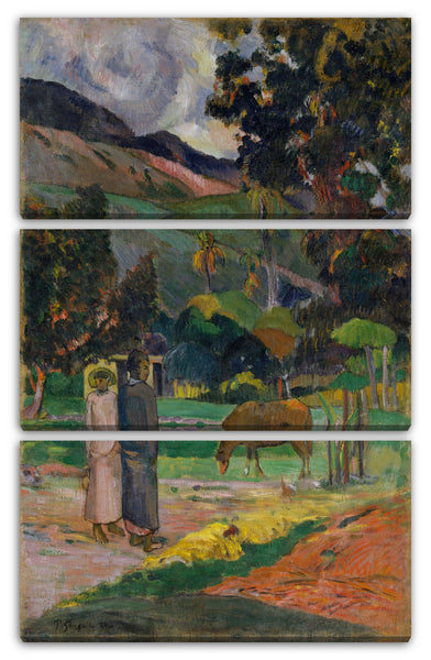 Leinwandbild Paul Gauguin - Tahitianische Landschaft