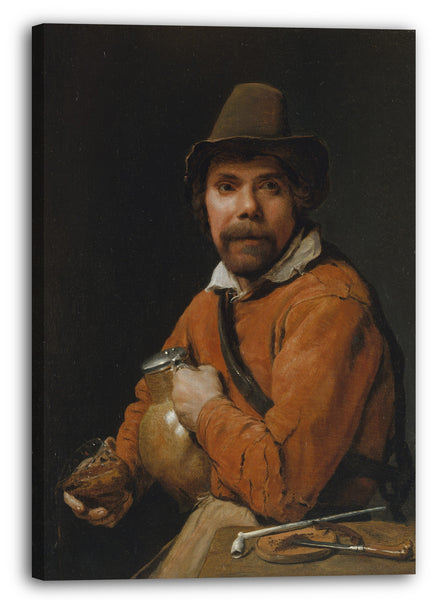 Leinwandbild Michiel Sweerts - Mann, der einen Krug hält