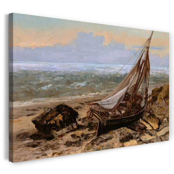 Leinwandbild Gustave Courbet - Das Fischerboot