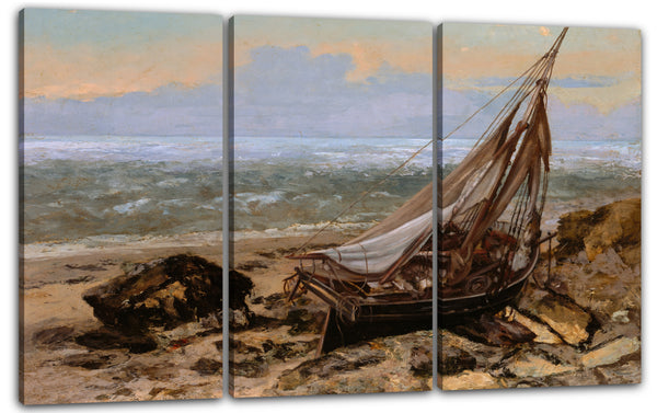 Leinwandbild Gustave Courbet - Das Fischerboot