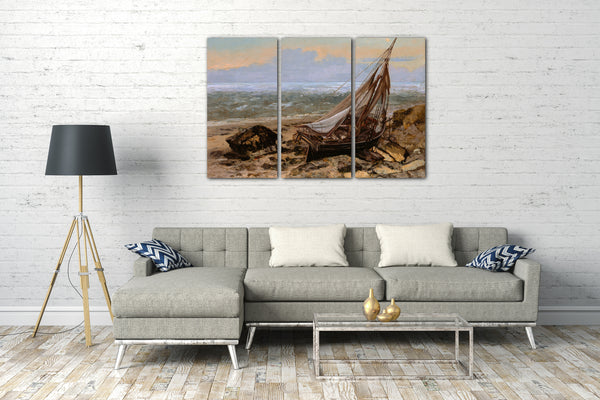 Leinwandbild Gustave Courbet - Das Fischerboot