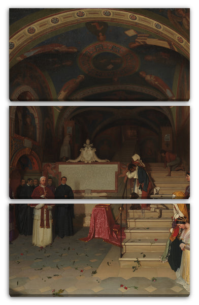 Leinwandbild Jean-François Montessuy - Papst Gregor XVI Besuch der Kirche San Benedetto in Subiaco