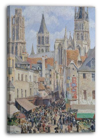 Leinwandbild Camille Pissarro - Rue de l'Épicerie, Rouen (Wirkung von Sonnenlicht)