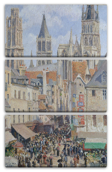 Leinwandbild Camille Pissarro - Rue de l'Épicerie, Rouen (Wirkung von Sonnenlicht)