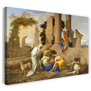 Leinwandbild Andrea di Lione - Tobit begraben die Toten