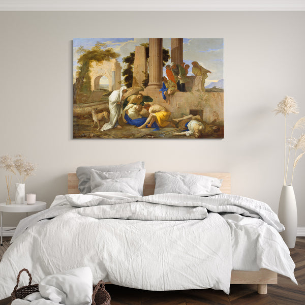Leinwandbild Andrea di Lione - Tobit begraben die Toten