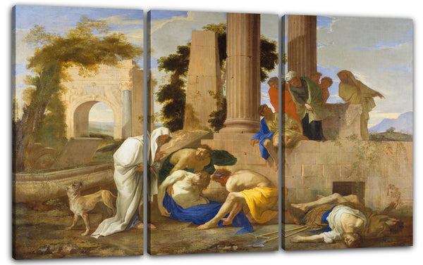 Leinwandbild Andrea di Lione - Tobit begraben die Toten