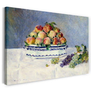 Leinwandbild Auguste Renoir - Stillleben mit Pfirsichen und Trauben