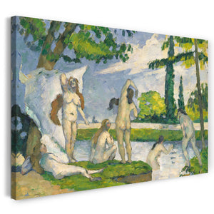 Leinwandbild Paul Cézanne - Badegäste