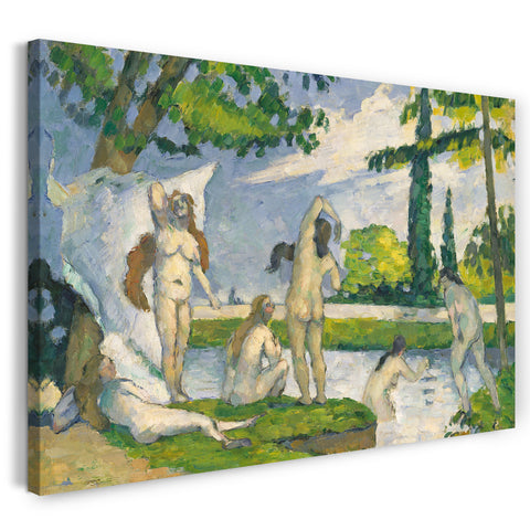 Leinwandbild Paul Cézanne - Badegäste