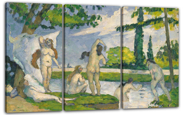 Leinwandbild Paul Cézanne - Badegäste