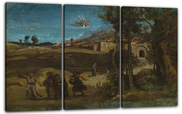 Leinwandbild Camille Corot - Studie für "Die Zerstörung von Sodom"