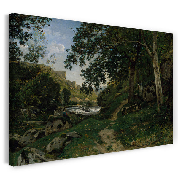 Leinwandbild Henri-Joseph Harpignies - Der Felsenweg im Morvan (Chemin des Roches dans le Morvan)