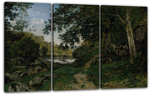 Leinwandbild Henri-Joseph Harpignies - Der Felsenweg im Morvan (Chemin des Roches dans le Morvan)