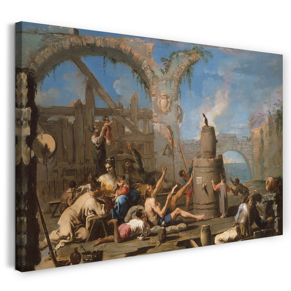 Leinwandbild Alessandro Magnasco - Die zahme Elster