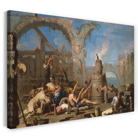 Leinwandbild Alessandro Magnasco - Die zahme Elster