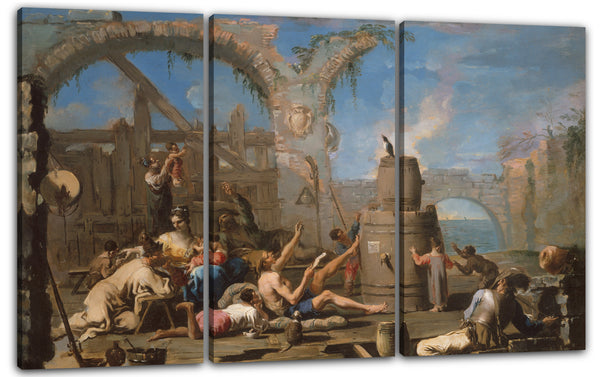 Leinwandbild Alessandro Magnasco - Die zahme Elster