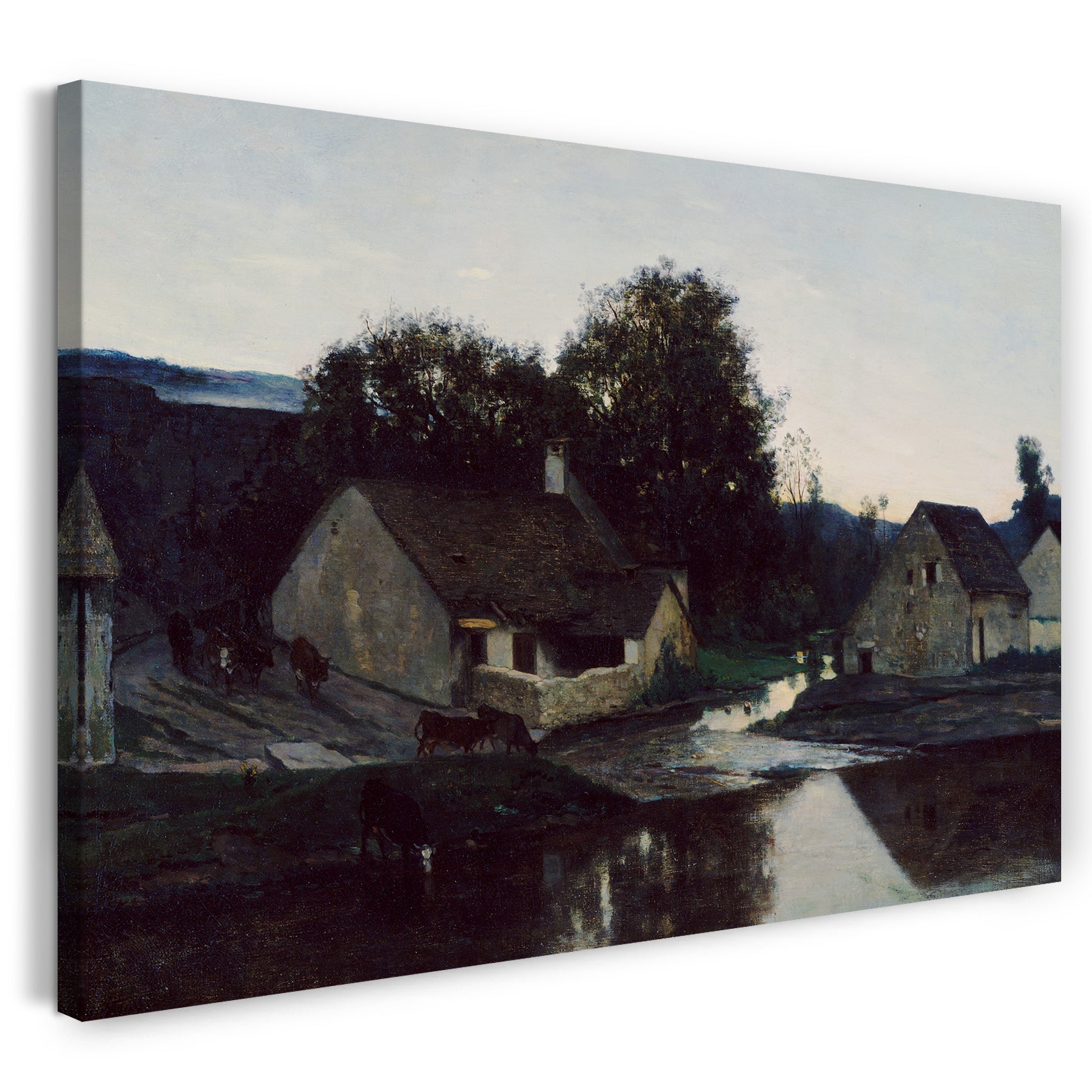 Leinwandbild Charles-François Daubigny - Der Weiler von Optevoz