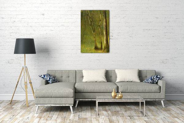 Leinwandbild Georges Seurat - Der Wald bei Pontaubert