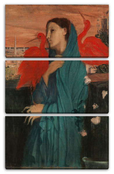 Leinwandbild Edgar Degas - Junge Frau mit Ibis
