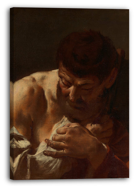 Leinwandbild Giovanni Battista Piazzetta - Büste eines Mannes (Sankt Matthias?)