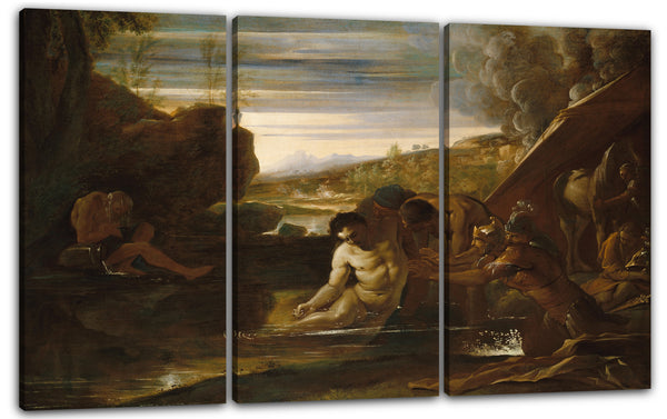 Leinwandbild Pietro Testa - Alexander der Große aus dem Fluss Cydnus gerettet