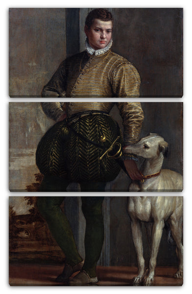 Leinwandbild Paolo Veronese - Junge mit einem Windhund