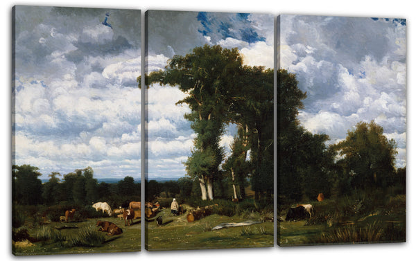 Leinwandbild Jules Dupré - Landschaft mit Vieh in Limousin
