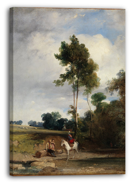 Leinwandbild Richard Parkes Bonington - Halt am Straßenrand